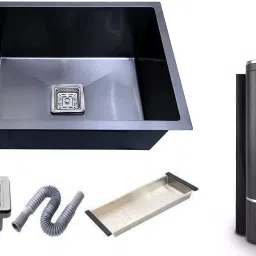 With Waste Coupling, Waste Pipe, Drain Basket & Black Soap Dispenser Vessel Sink-image-34