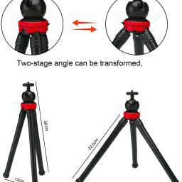 POZUB Heavy Duty Mobile Stand DSLR tripod travel sport octopus Flexible Tripod Stand with Universal Mobile Holder + Dustproof Bag Camera Tablet tripod for Vlogging, Streaming and Photography Compatible for All DSLR, Mobile Phones and Action Cameras with 360 Degree Detachable Ball Head and Gorilla Mobile Phone Holder tripod Stand Foldable Waterproof Extra Thick & Strong Mobile Holder Binoculars, spotting scope, in Stabilizer, in Gimbal Video Camera Tripod, Monopod, Monopod Kit, Tripod Ball Head, Tripod Bracket, Tripod Clamp, Tripod Kit image 3