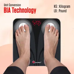 Powermax Fitness BAC-130 Bluetooth Body Fat Scale, BMI, Composition Analyser with SmartPhone App Weighing Scale image 3
