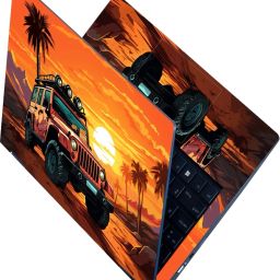 Techfit Full Body Laptop Skin for Laptops Upto 15.6 Inch - Desert Offroad Jeep HD Sticker No Residue Removable Self Adhesive Vinyl Laptop Decal 16.5-image-55