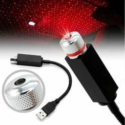 Roof Star Projector Lights, USB Portable Adjustable Flexible Interior Car Red Single Disco Ball-14