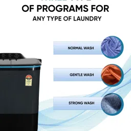 lloyd by havells 7.5 kg Double layered strong Lids, 1300 RPM, Soak Function, 3 Wash Programs, Magic Filter Semi Automatic Top Load Black, Grey image 5