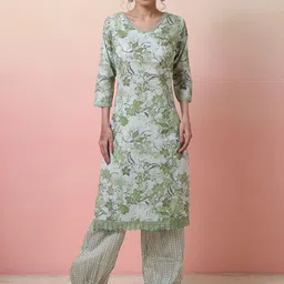 Sangria Printed Pure Cotton Kurta With Salwar-picture-27