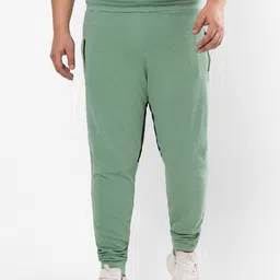 Instafab Plus Men Plus Size Solid Cotton Joggers-26