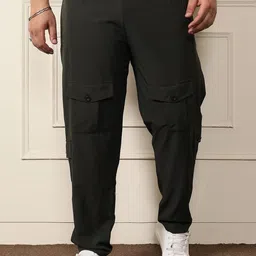 bigbanana Men Plus Size Mid Rise Dry Fit Track Pants-51