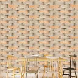 WallDaddy Brown Temple Stone Printed Self-Adhesive Wallpaper-image-57