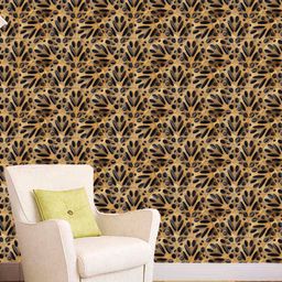 WallDaddy Black & Brown Black Stone Design Self Adhesive Wallpaper-image-31