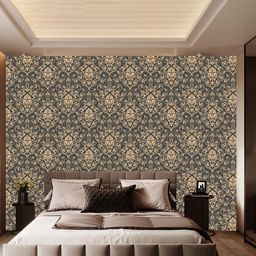 WallDaddy Grey & Beige Ethnic Designed Waterproof Self Adhesive Wallpaper-image-84