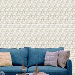 WallDaddy Gold Toned Triangle-Printed Waterproof Self Adhesive Wallpaper-image-90