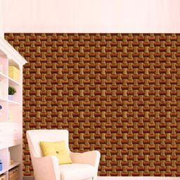 WallDaddy Red & Brown Geometric Design Self Adhesive Wallpaper-8