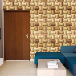 WallDaddy Brown Geometric Designed Self Adhesive Wallpaper-image-80