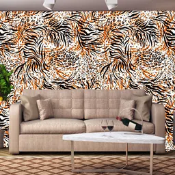WallDaddy Yellow Tiger Skin Printed Wallpaper-picture-41