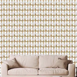 WallDaddy White & Brown Teeth Design Printed Self Adhesive Wall Paper-image-16