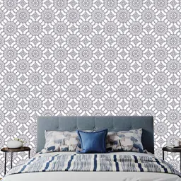 WallDaddy White & Purple Self Adhesive Waterproof Wallpaper-24