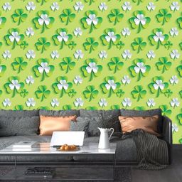WallDaddy Green & White Leaf Designed Waterproof Self Adhesive Wallpaper-image-96