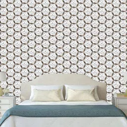 WallDaddy White & Brown Printed Self Adhesive Wallpaper-picture-26