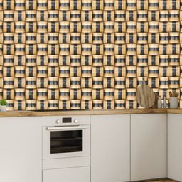 WallDaddy Beige & Grey Geometric Design Self Adhesive Wallpaper-21