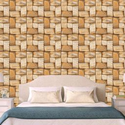 WallDaddy Beige Brick Printed Wallpaper-picture-35
