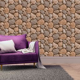 WallDaddy Brown Cave Stone Designed Self Adhesive Wallpaper-image-46