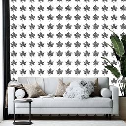 Wallpics White & Grey Floral Printed Wallpaper-image-83