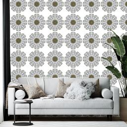 Wallpics White & Grey Floral Printed Wallpaper Sticker-image-54