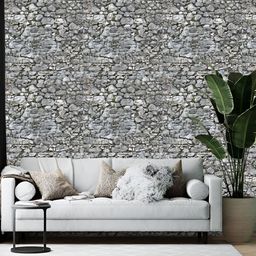Wallpics Grey Printed Self-Adhesive Wallpaper-16