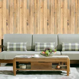 Jaamso Royals Brown Striped Wooden Design Self Adhesive Wall Sticker-image-99