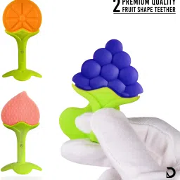 dakos Fruits Shape Teethers for Baby, Baby Chew Toys & Mittens Teether image 2