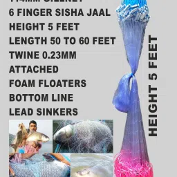6 finger fishing net lead sinker Fishing Net-picture-47