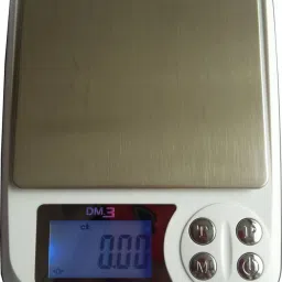 NIBBIN DM-3 1000gx 0.01g (10mg) Digital Jewellery Weighing Scale, Gold & Silver ornaments Weight Measuring machine Weighing Scale {for research} Weighing Scale (White) Weighing Scale-17