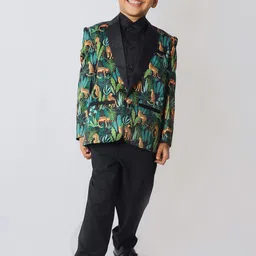 BAESD Boys Printed Tuxedo Blazer-33