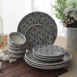 Bee Balm (12 Pieces) Stoneware Dinnerware Set by Miah Decor-picture-25