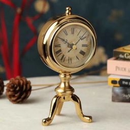 de maison decor Chrono Royal Gold Aluminium Table Clock-picture-27