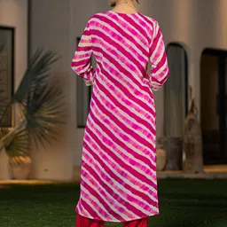Yufta Women Printed Regular Thread Work Kurta with Trousers & With Dupatta image 4