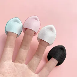 4 Pcs Finger Puff Mini Air Cushion Beauty Blender Makeup Sponge Soft Finger Puff-12