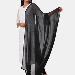 HELLA FASHIONS Solid Silk Dupatta-31