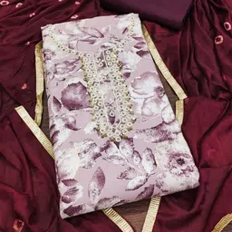 KALINI Ethnic Motifs Embellished Unstitched Dress Material-image-13