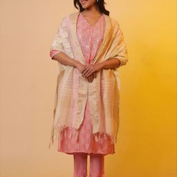 AURELIA Geometric Woven Design Dupatta-picture-24