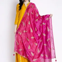 Clora Creation Ethnic Motifs Printed Dupatta with Gotta Patti-12