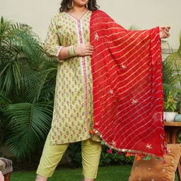 NANGALIA RUCHIRA Leheriya Printed Dupatta-picture-49