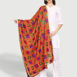 SWI Stylish Embroidered Dupatta with Phulkari-picture-27