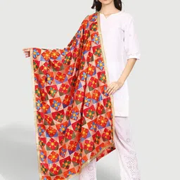 SWI Stylish Embroidered Dupatta with Phulkari-picture-45