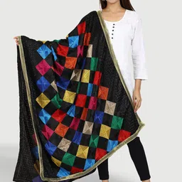 SWI Stylish Embroidered Dupatta with Phulkari-picture-46