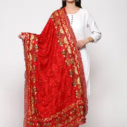 SWI Stylish Embroidered Phulkari Dupatta-picture-53