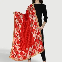 SWI Stylish Embroidered Dupatta with Phulkari-picture-15