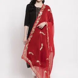 Clora Creation Embroidered Dupatta with Gotta Patti-picture-44