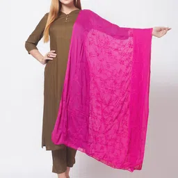 Dupatta Bazaar Magenta Embroidered Dupatta-picture-49