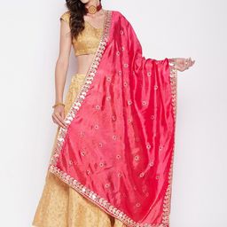 Clora Creation Gotta Patti Floral Embroidered Dupatta-picture-57