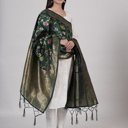 MUFFLY Floral Woven Designed Dupatta-picture-45