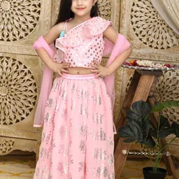 SAKA DESIGNS Girls Printed Ready to Wear Lehenga & Blouse With Dupatta-39